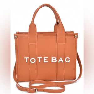 Large Vegan Leather Tote Bag